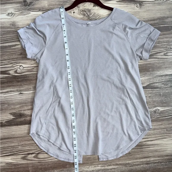 Lululemon Open Up Tie Back Tee Heathered Lavender Grey / Lavender Grey - Picture 8 of 9